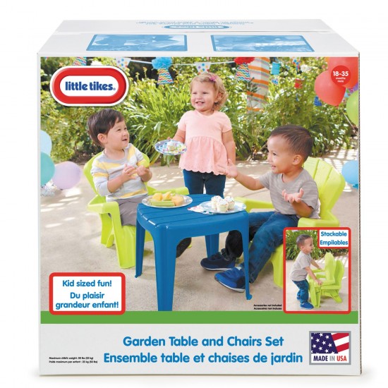 Little Tikes ♥ Garden Table & Chairs Blue/Green